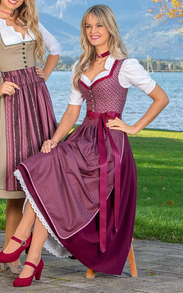 Schürze Rotensee, weinrot