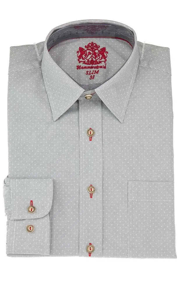 Hemd 12414, grau - Slim fit