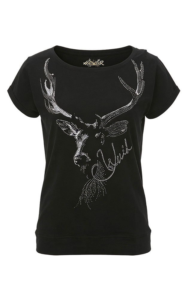 Damen-Shirt Wuid, schwarz