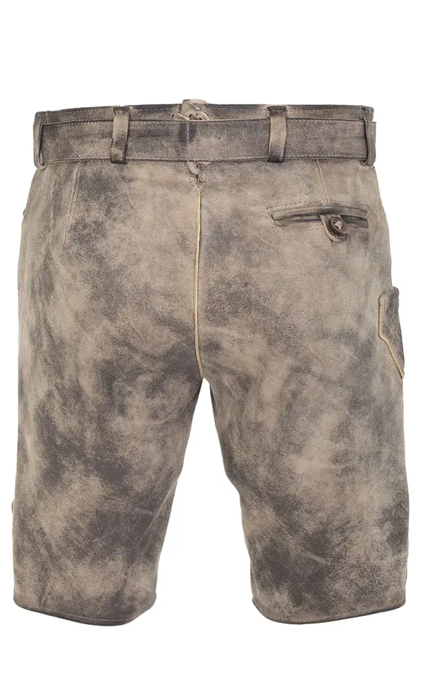 Lederhose Riemer mit Gürtel, Nappato marmor