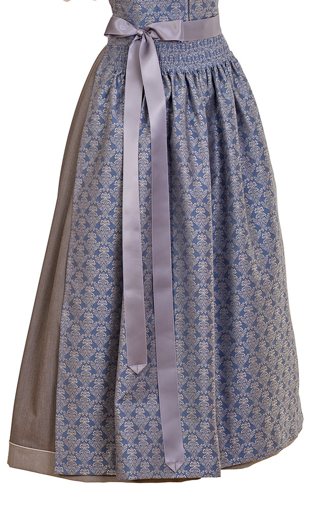 Schürze Ornament, blau/silber