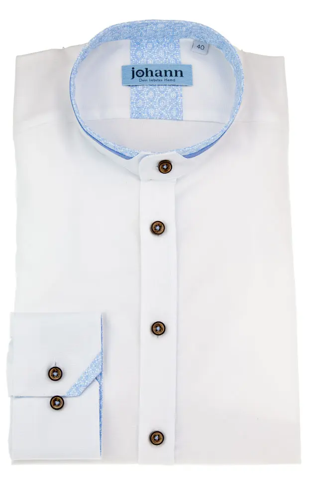 Hemd 3012 14106, weiß/blau - Slim fit