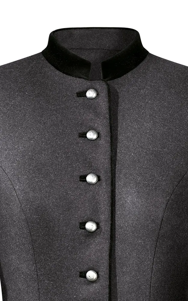 Jacke Schwarzberg, anthrazit/Samt schwarz