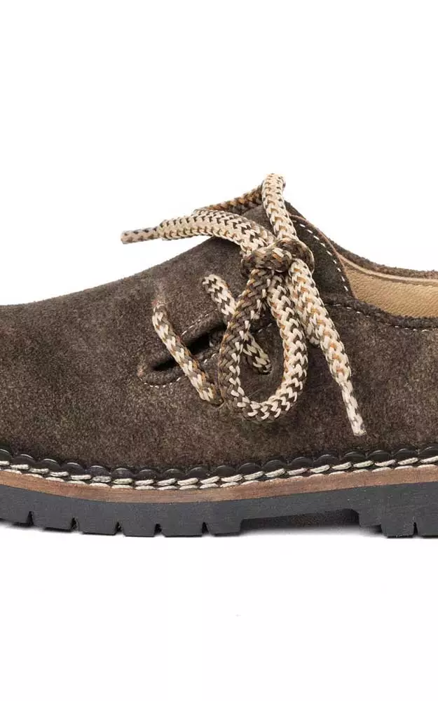 Kinder-Haferlschuhe, braun Velour