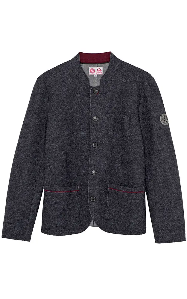 Walkjacke Erdmut, dunkelgrau - FC Bayern