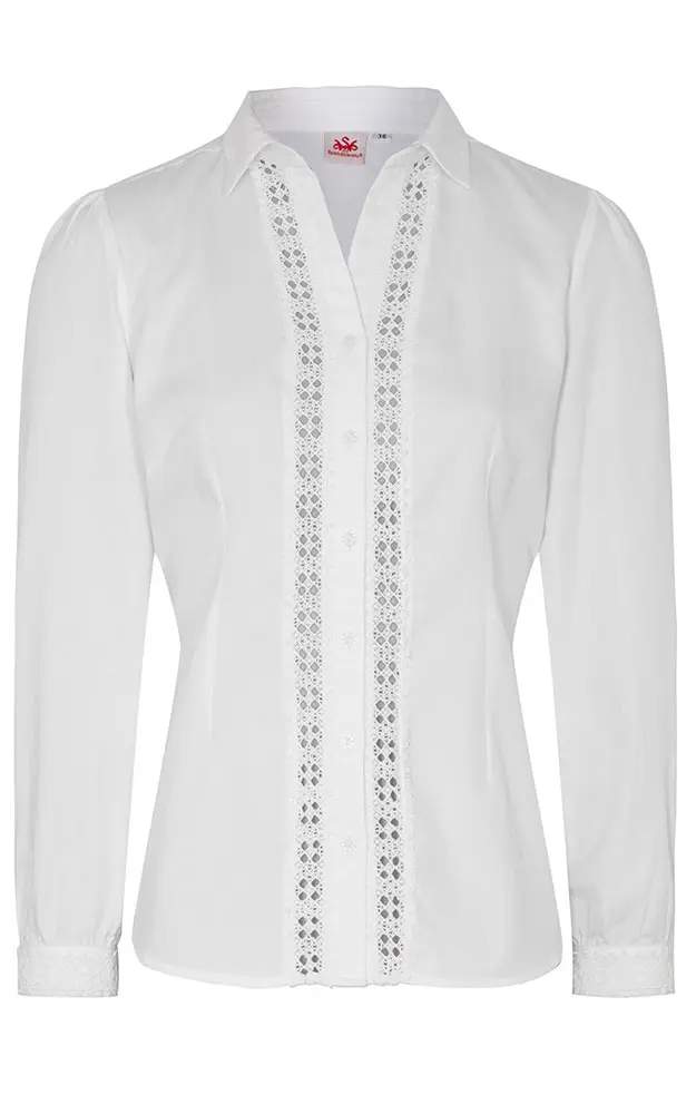 Trachtenbluse Anthea, weiß