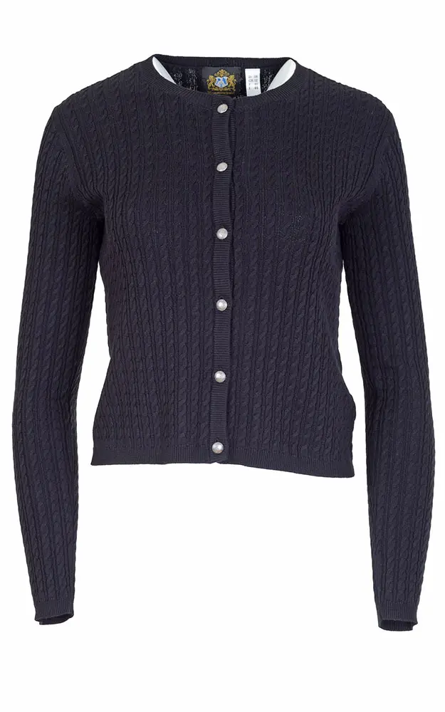 Strickjacke Reit, schwarz