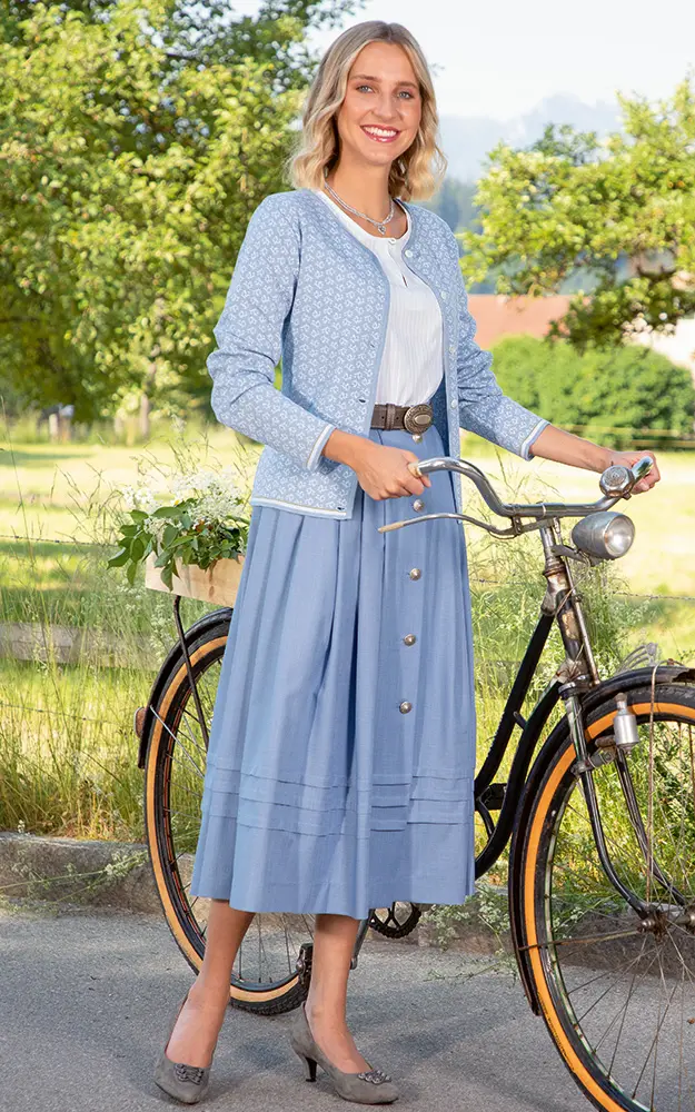 Strickjacke Kärnten, hellblau