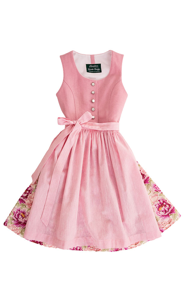 Kinderdirndl Pia 9919 mit Schürze, rosa