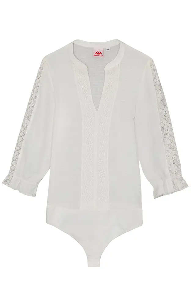 Trachtenbody Geneva, weiß