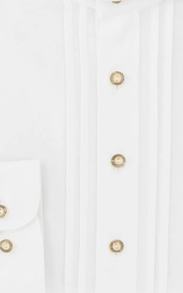 Hemd 1008 Stehkragen, weiß - Slim fit