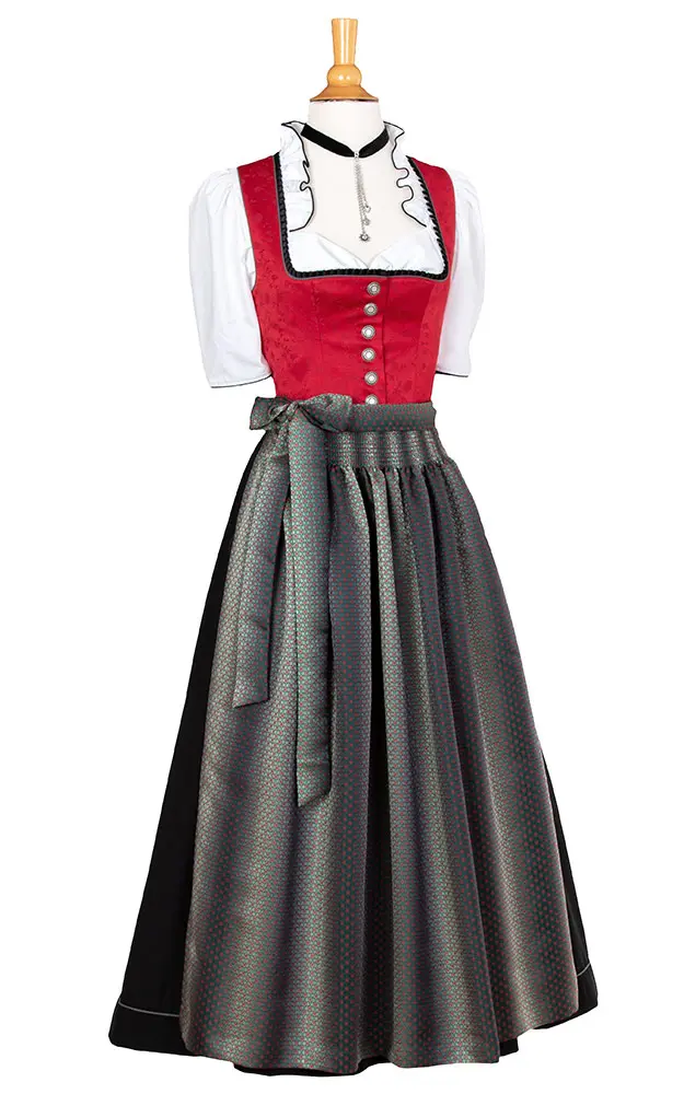 Blusendirndl Schaumburg /E rot, ohne Schürze