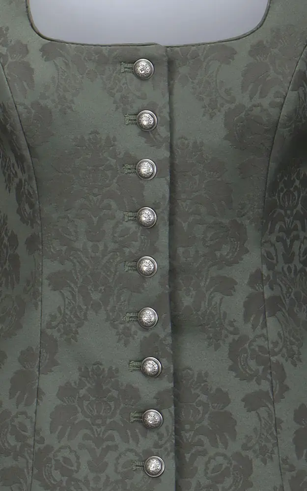 Mieder Jacquard, grün