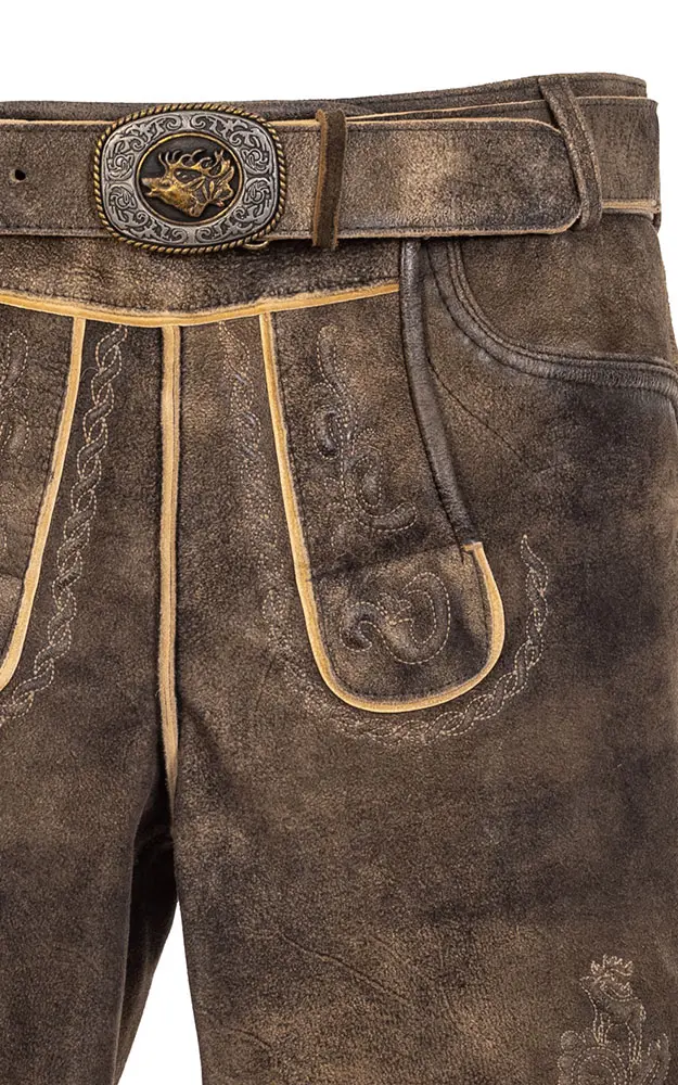 Lederhose Fuschlsee mit Gürtel, marlin