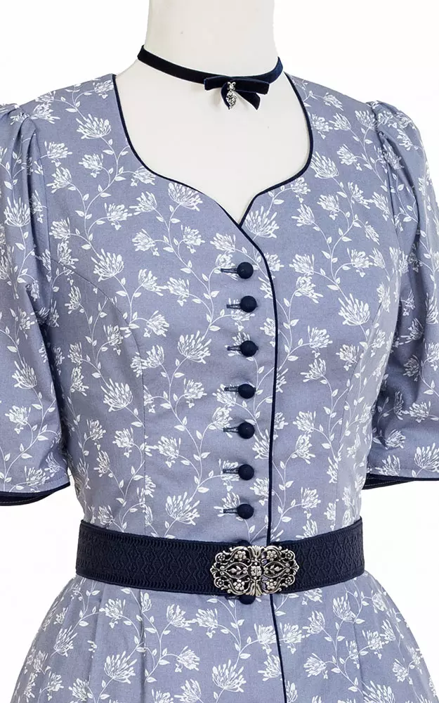 Kleid Grassau /E blau, ohne Schürze