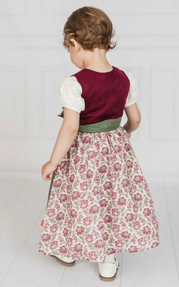 Baby-Dirndl Rosi mit Schürze, beere