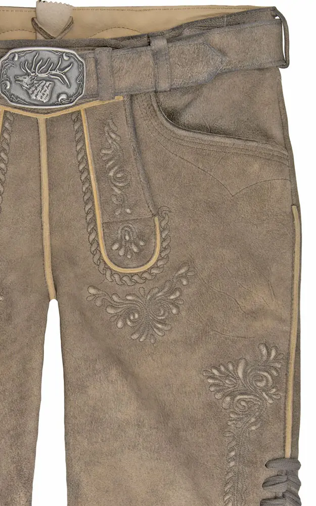 Lederhose Dewald Sämina mit Gürtel, hirse