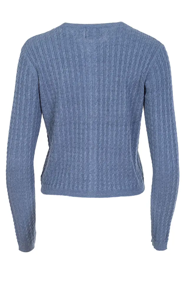 Strickjacke Reit, blau