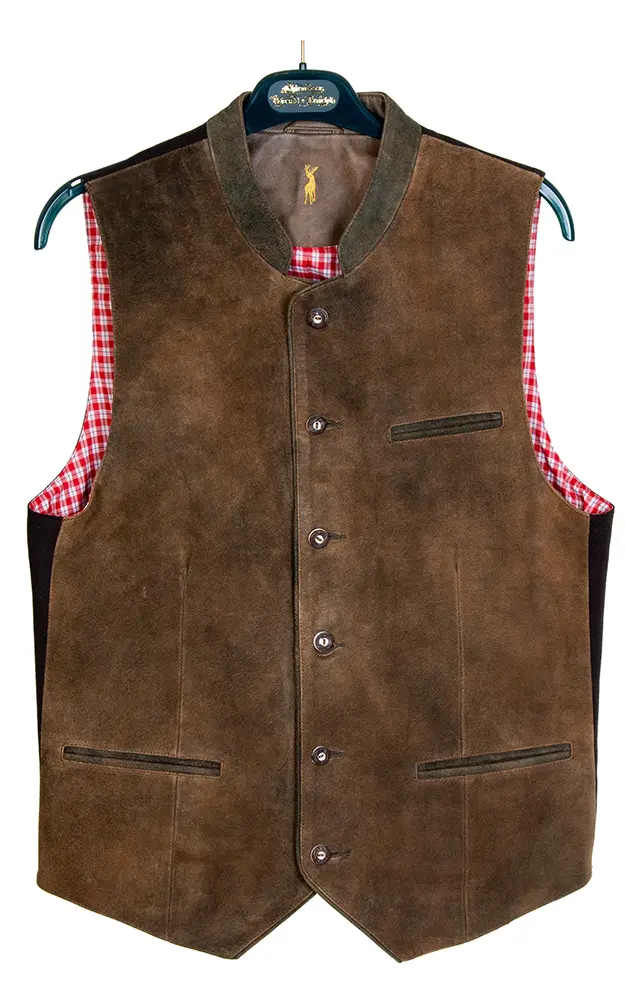 Lederweste HE 1111, mittelbraun