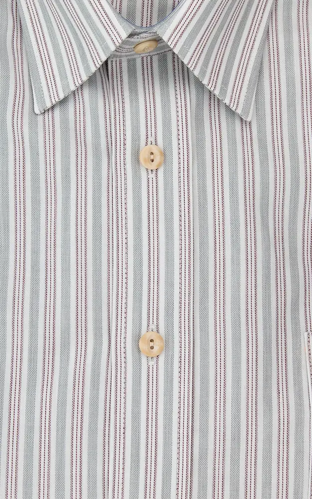 Hemd 03 02425D, grau/rot gestreift