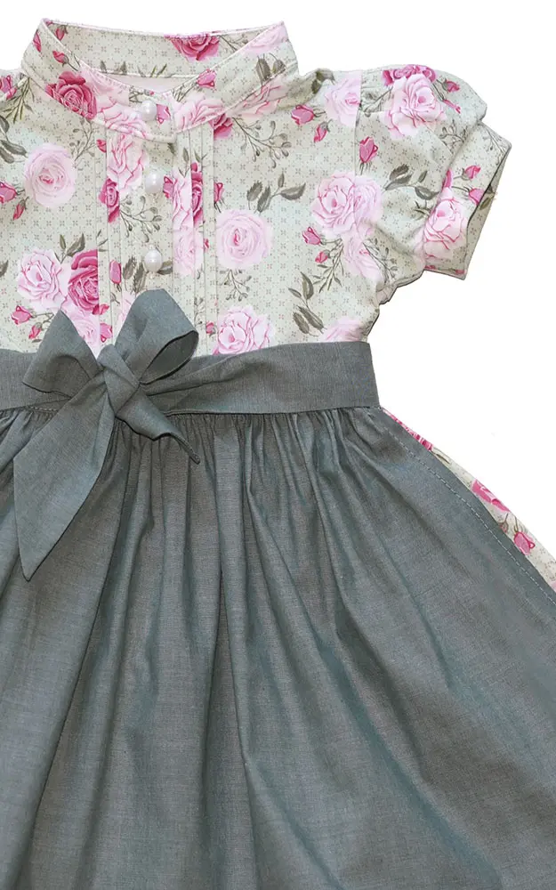 Baby-Dirndl Greta mit Schürze, grün