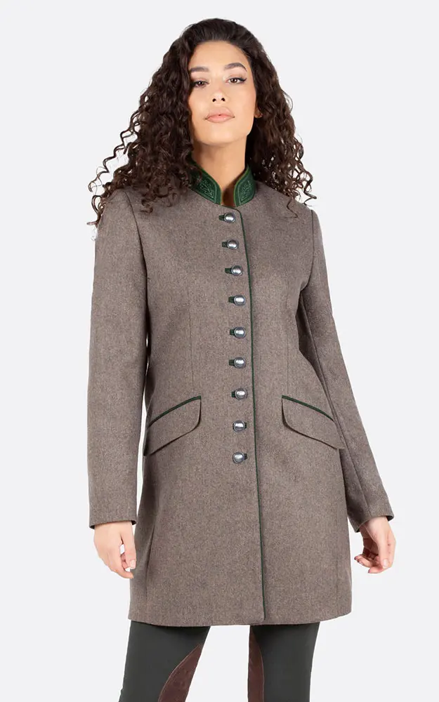 Gehrock Hilda, sepia/grün