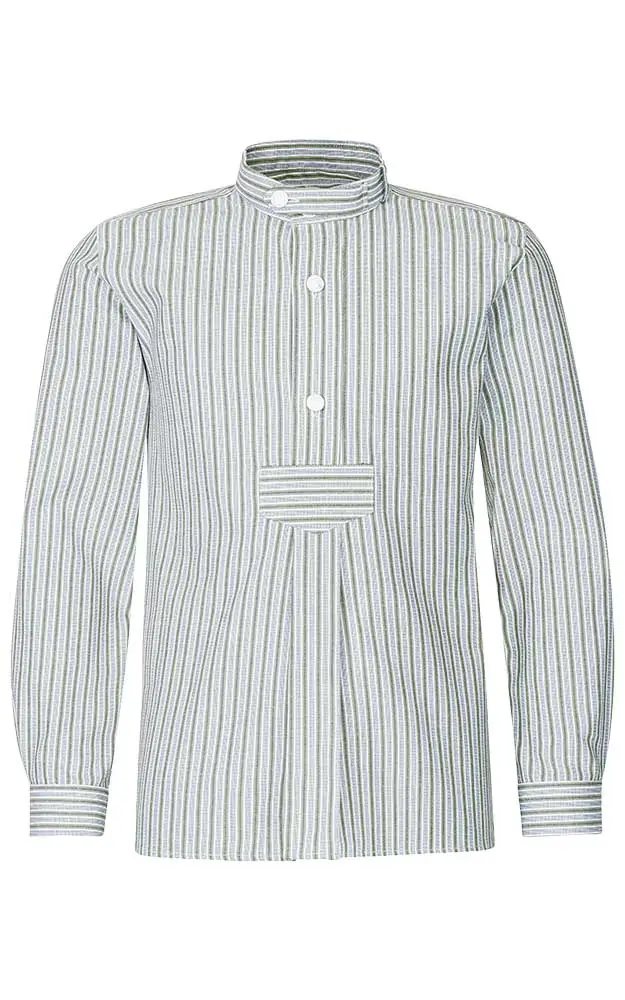 Kinderhemd Lukas, grün gestreift SK