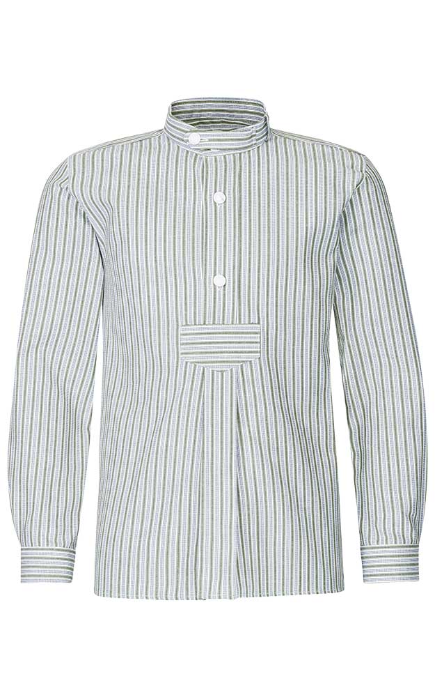 Kinderhemd Lukas, grün gestreift SK