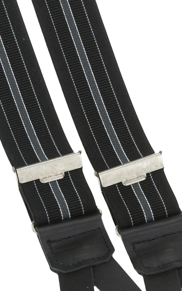 Hosenträger Stresemann 610, grau/schwarz