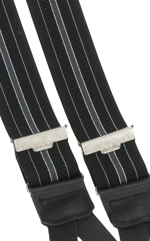 Hosenträger Stresemann 610, grau/schwarz