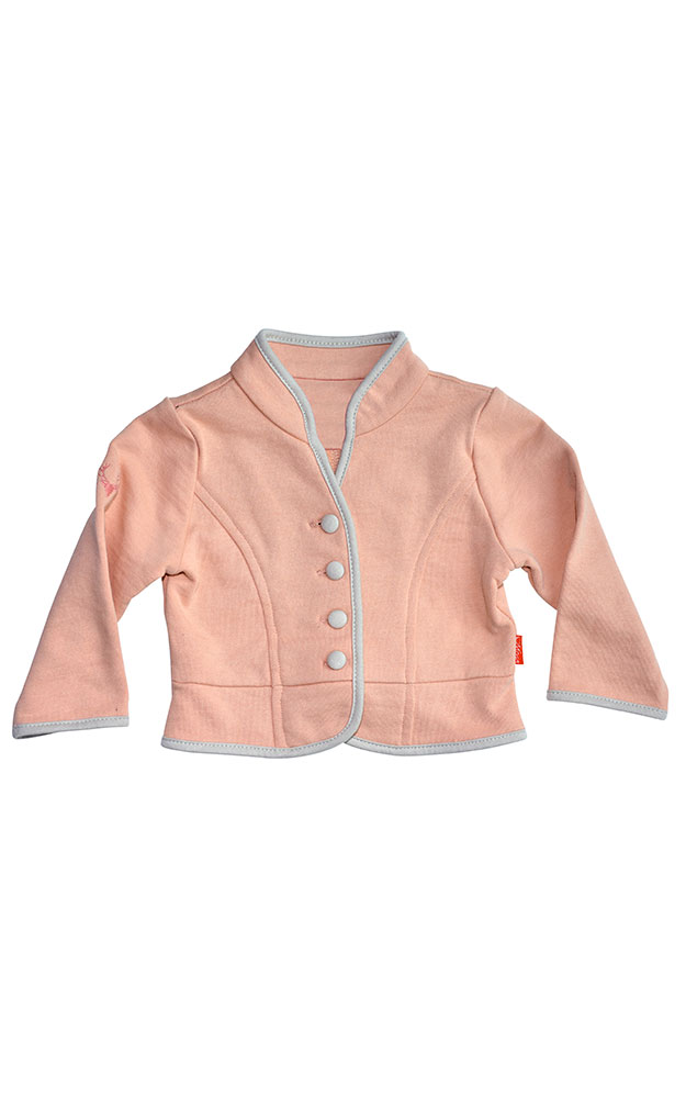 Baby-Jacke, lachs/grau