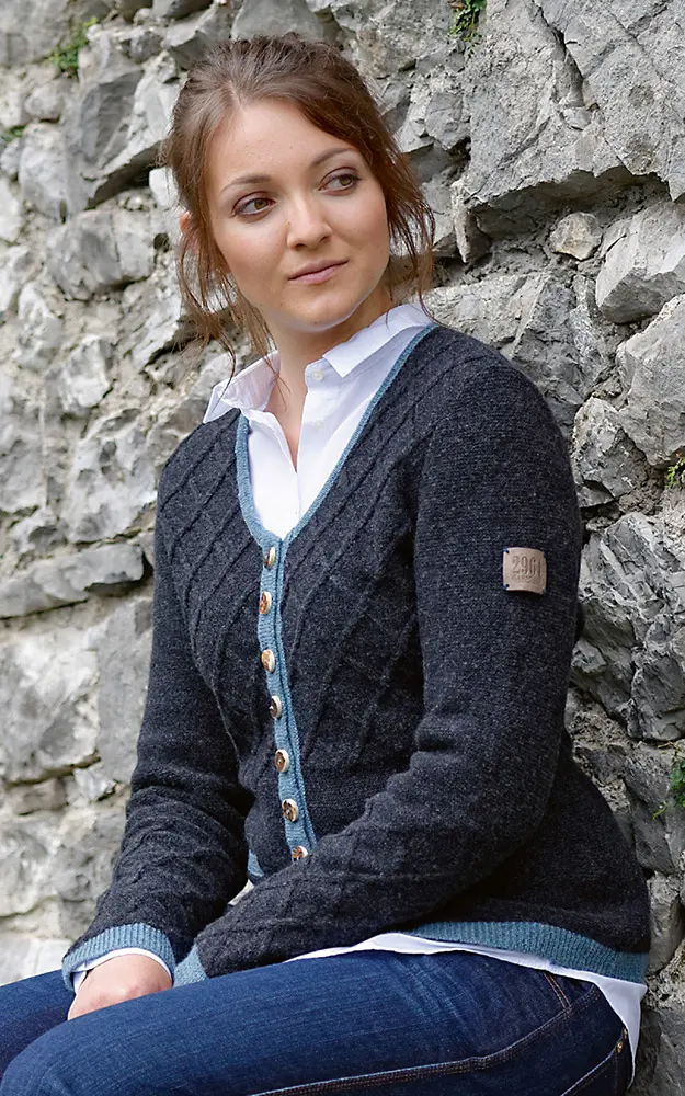 Strickjacke Achtunddreißig, anthrazit