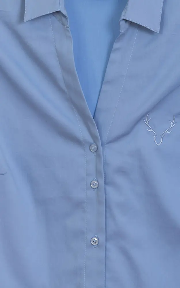 Trachtenbluse 60004, hellblau