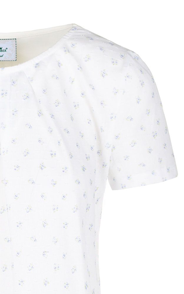 Blusenshirt Hannelore, weiß Blümchen