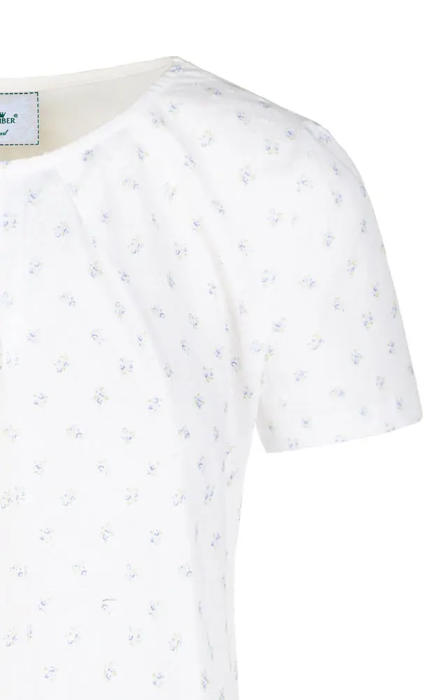 Blusenshirt Hannelore, weiß Blümchen