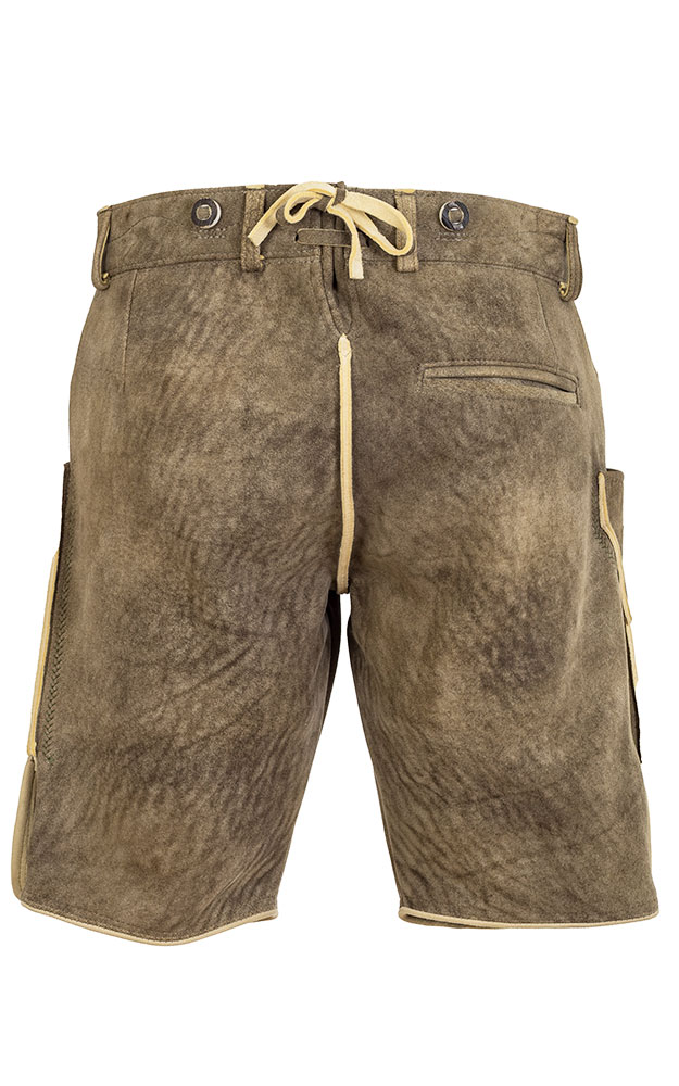 Hirschlederhose Weissen ohne Träger, sand hell