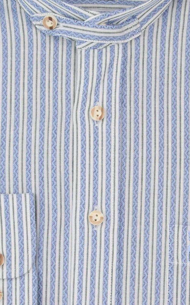 Hemd HE 947 SK, blau/weiß gestreift - Slim fit