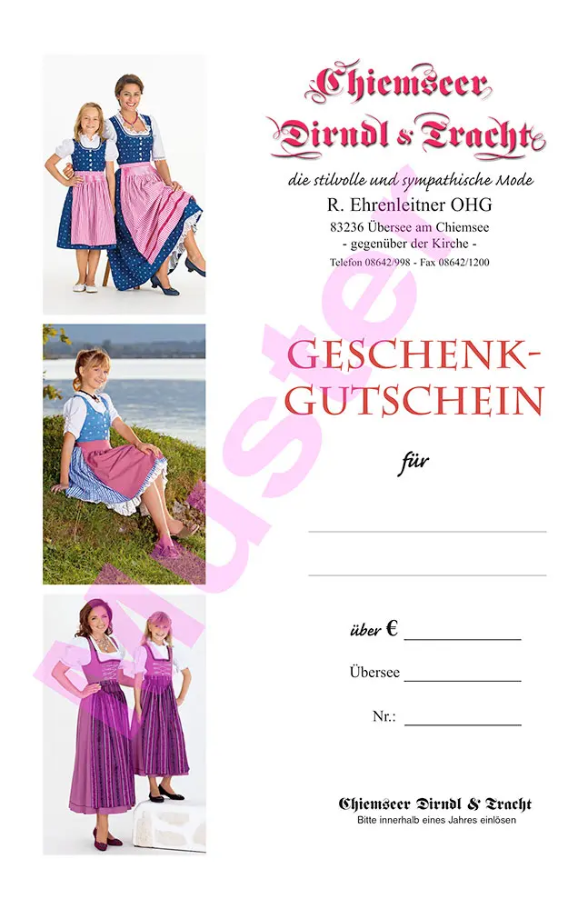 Geschenkgutschein Mädchen - Zustellung per Post
