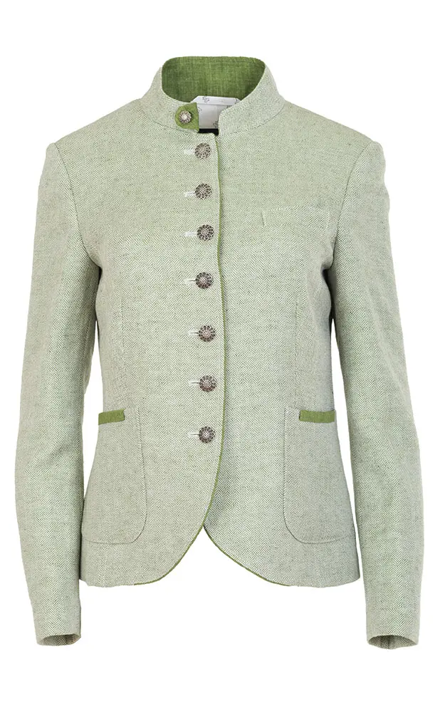 Jacke Anetha 6328A, grün Fischgrat