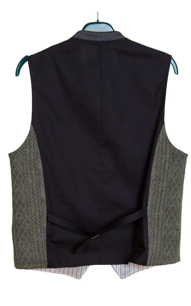 Weste Anton, grün Strickoptik