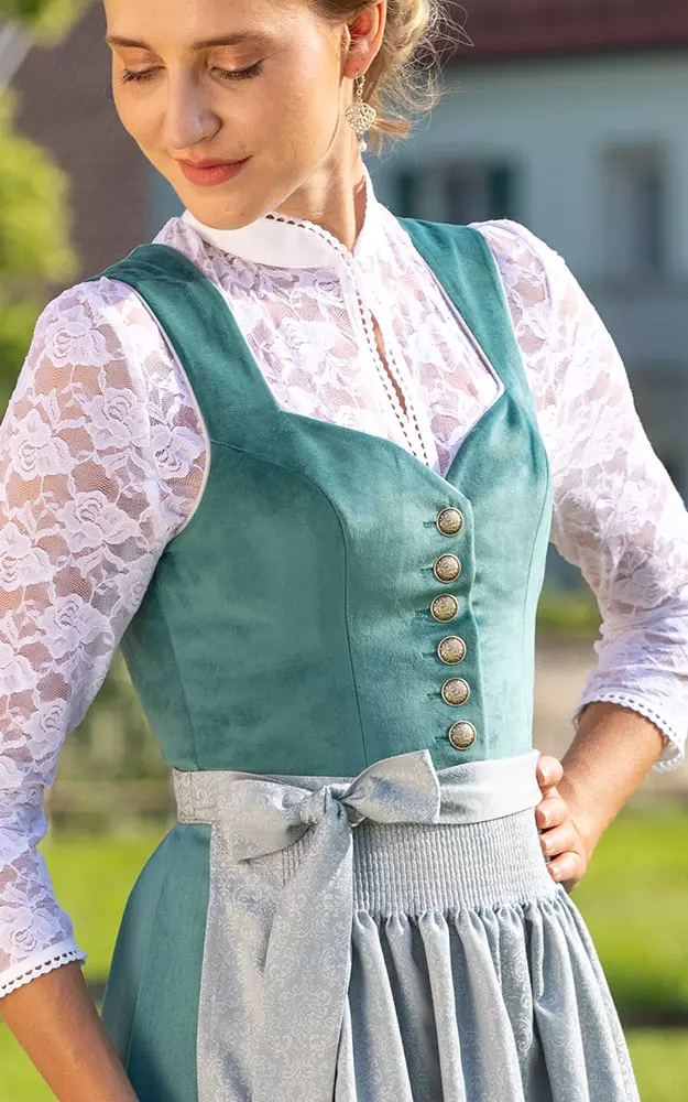 Blusendirndl Thumsee Samt, ohne Schürze