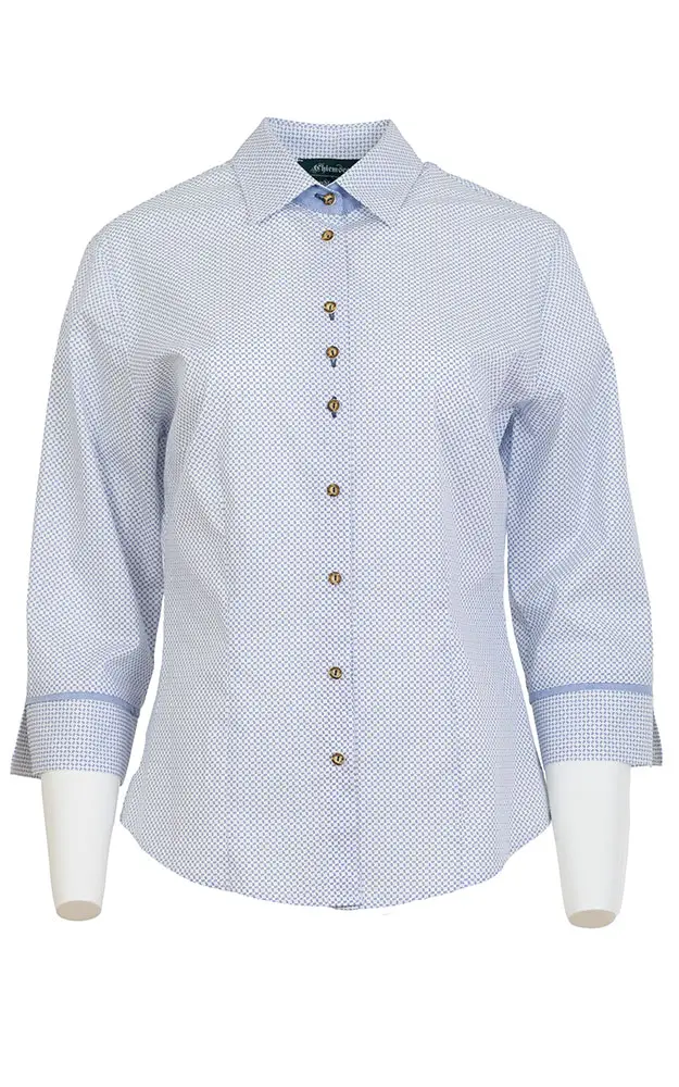 Trachtenbluse 6022 43102, weiß/blau