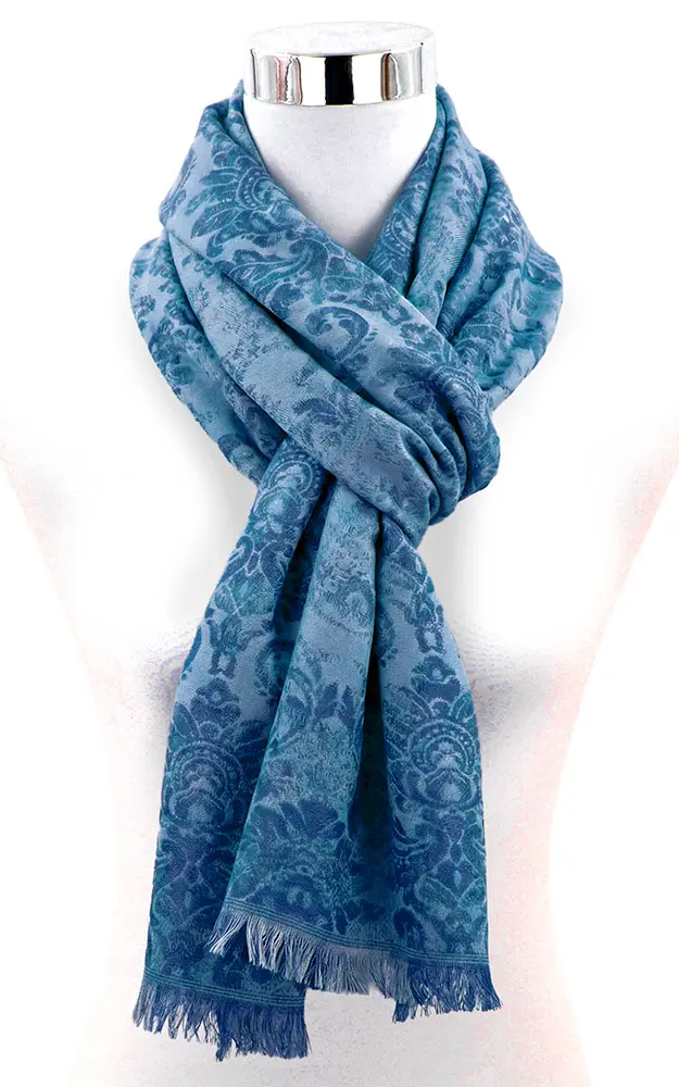 Schal Barockblume, blau