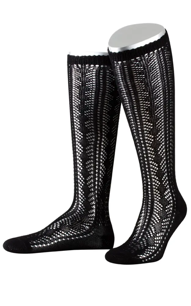 Damenkniestrümpfe L370, schwarz