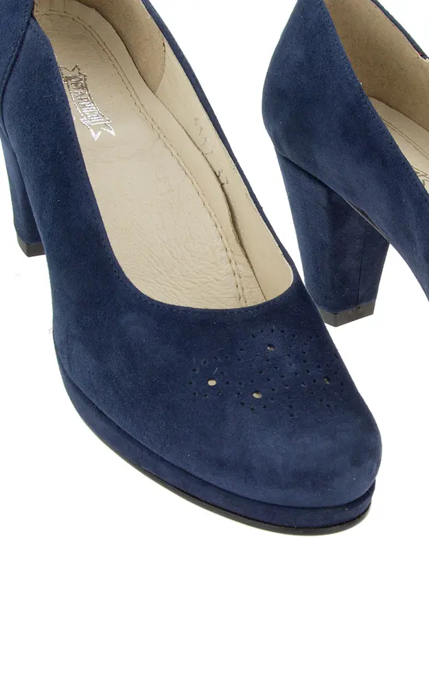 Velours-Schuhe 6117, marine