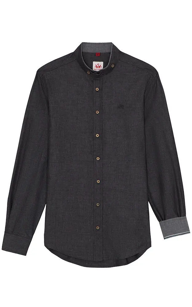 Hemd Gustav, dunkelgrau - Slim fit