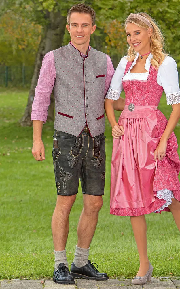 Lederhose Jonathan mit Gürtel, rauch antik