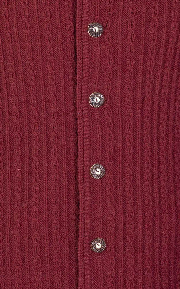 Strickjacke 1520, weinrot