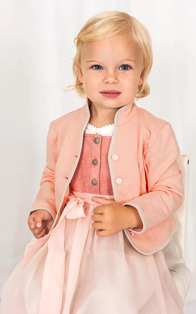 Baby-Jacke, lachs/grau