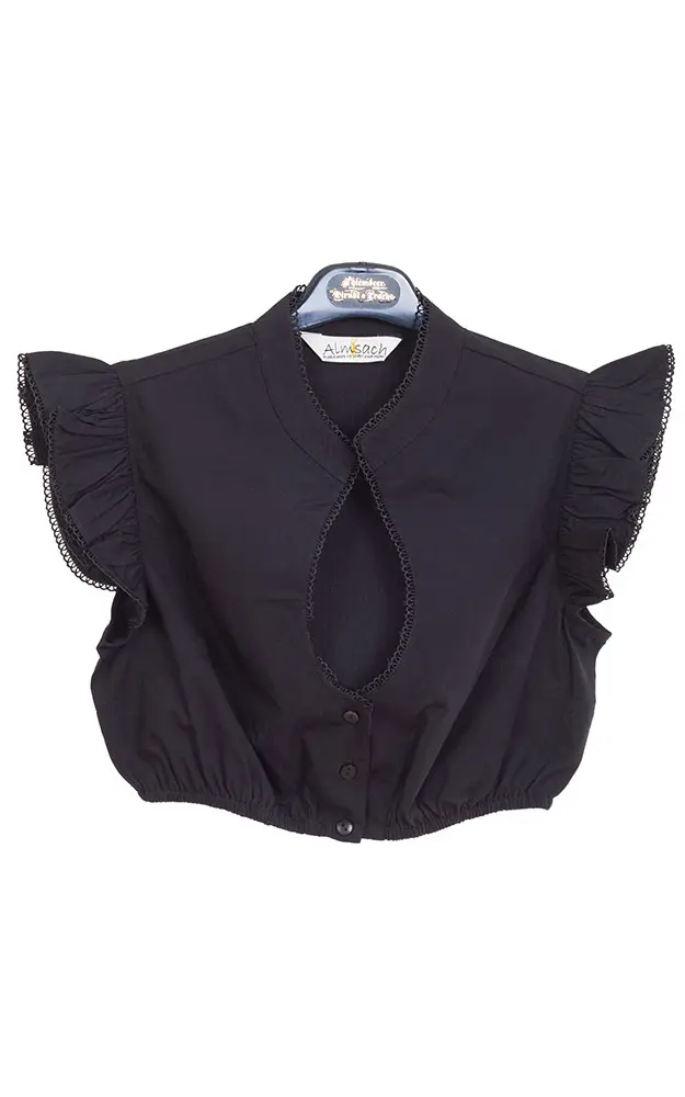 Dirndlbluse 46, schwarz